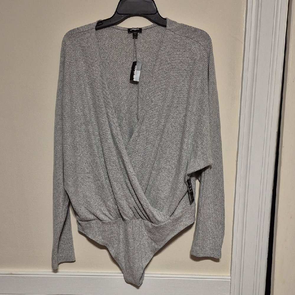 Express Heather Gray Women's Bodysuit
